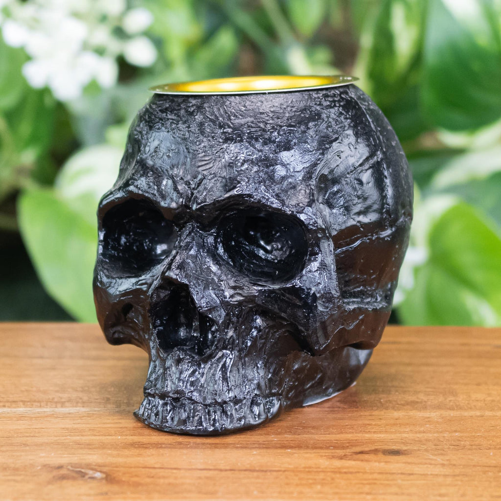 Black Skull Candle Holder | | Wiccan Center