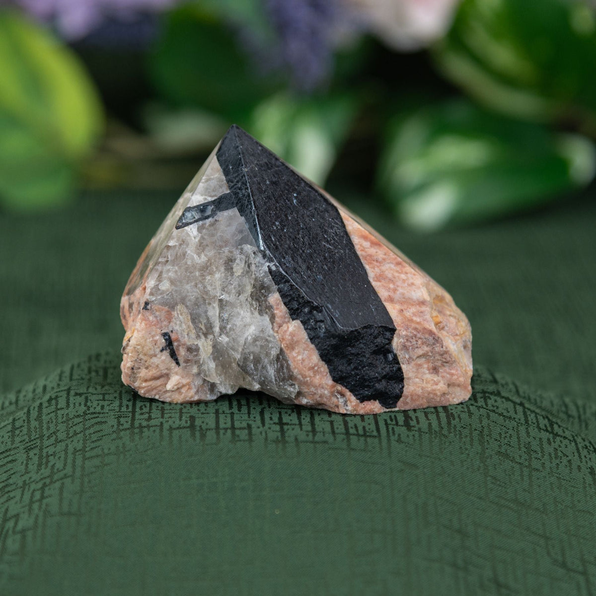 Black Tourmaline with Feldspar | Crystals | Wiccan Center