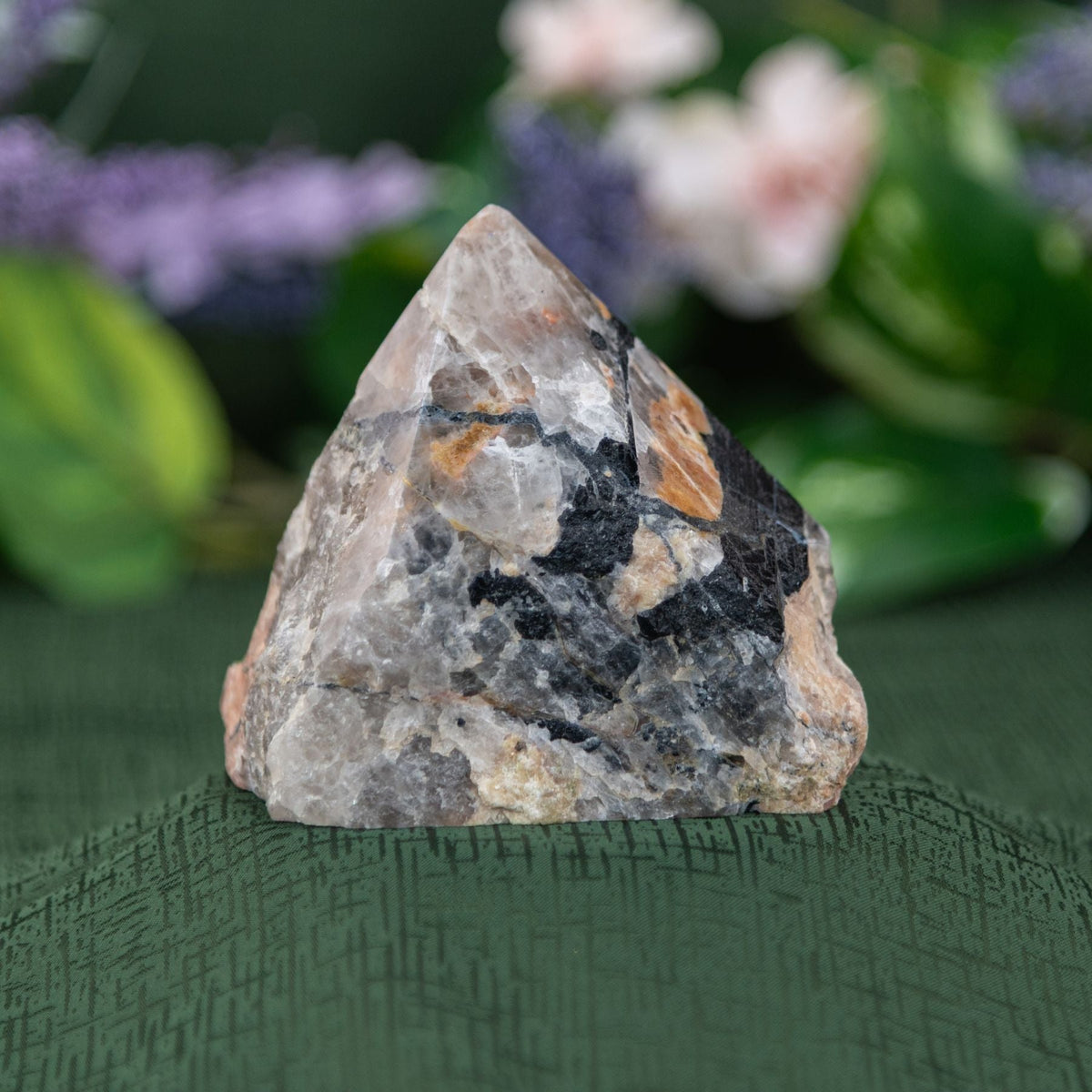 Black Tourmaline with Feldspar | Crystals | Wiccan Center
