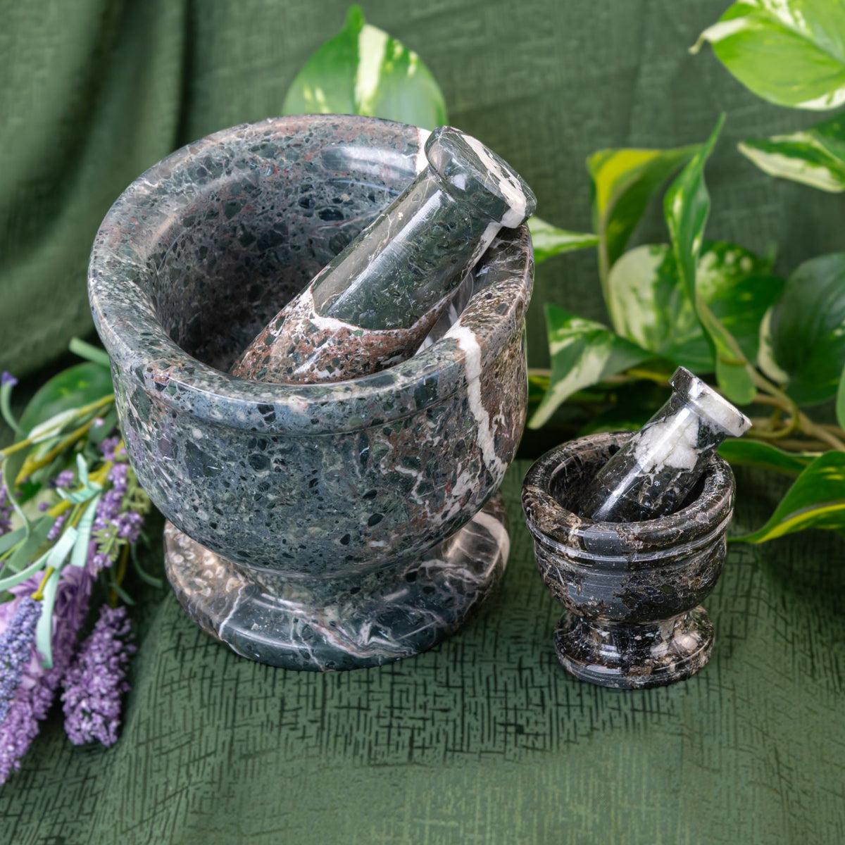 Black Zebra Mortar and Pestle | | Wiccan Center
