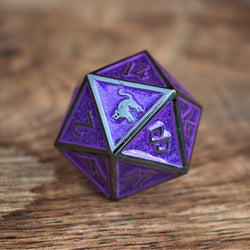 Black Cat Metal 35mm D20 | Large D20s | Wiccan Center