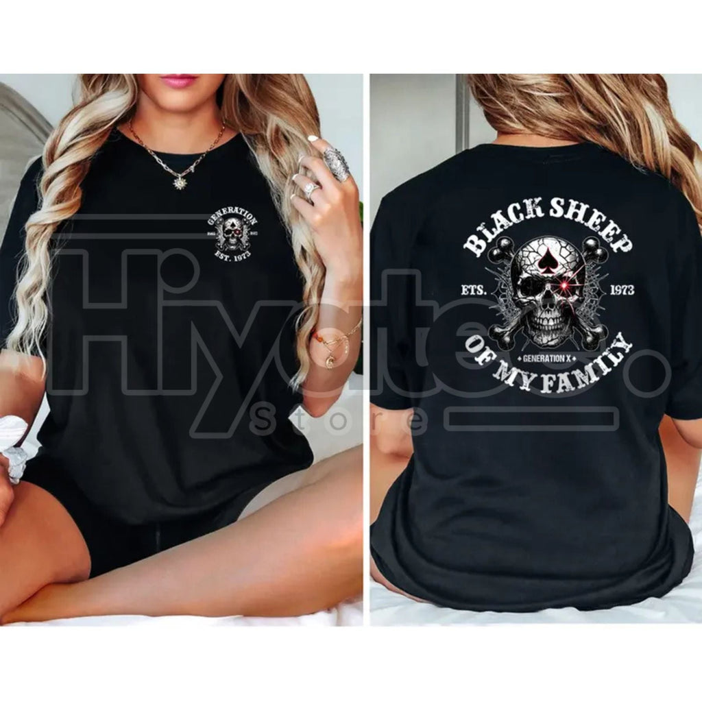 "Black Sheep Of The Family" Personalized Gen X – Premium USA Graphic Top