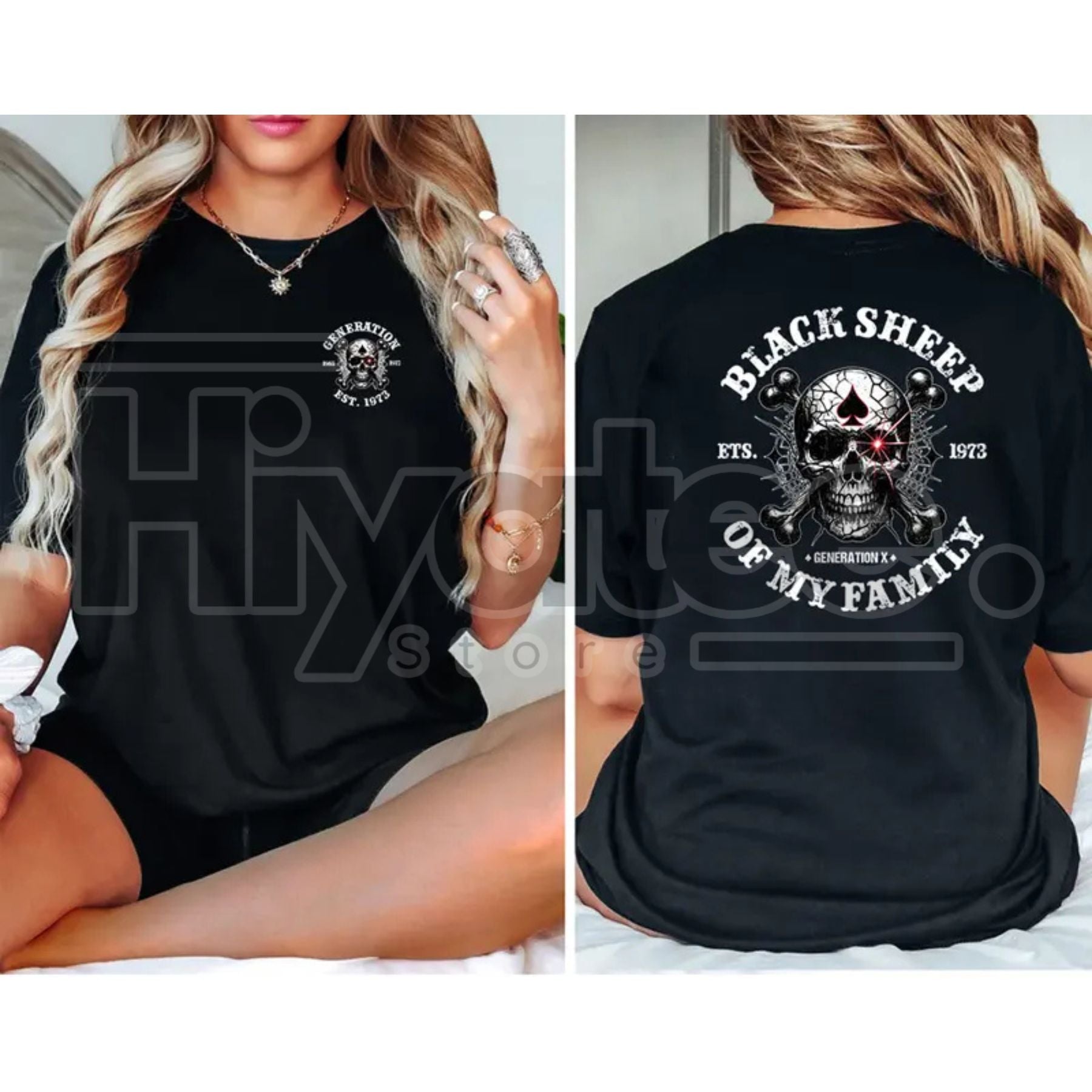 "Black Sheep Of The Family" Personalized Gen X – Premium USA Graphic Top