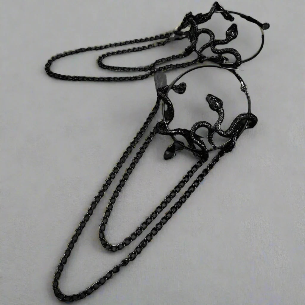 Snake Hoop Earrings | earrings | Wiccan Center