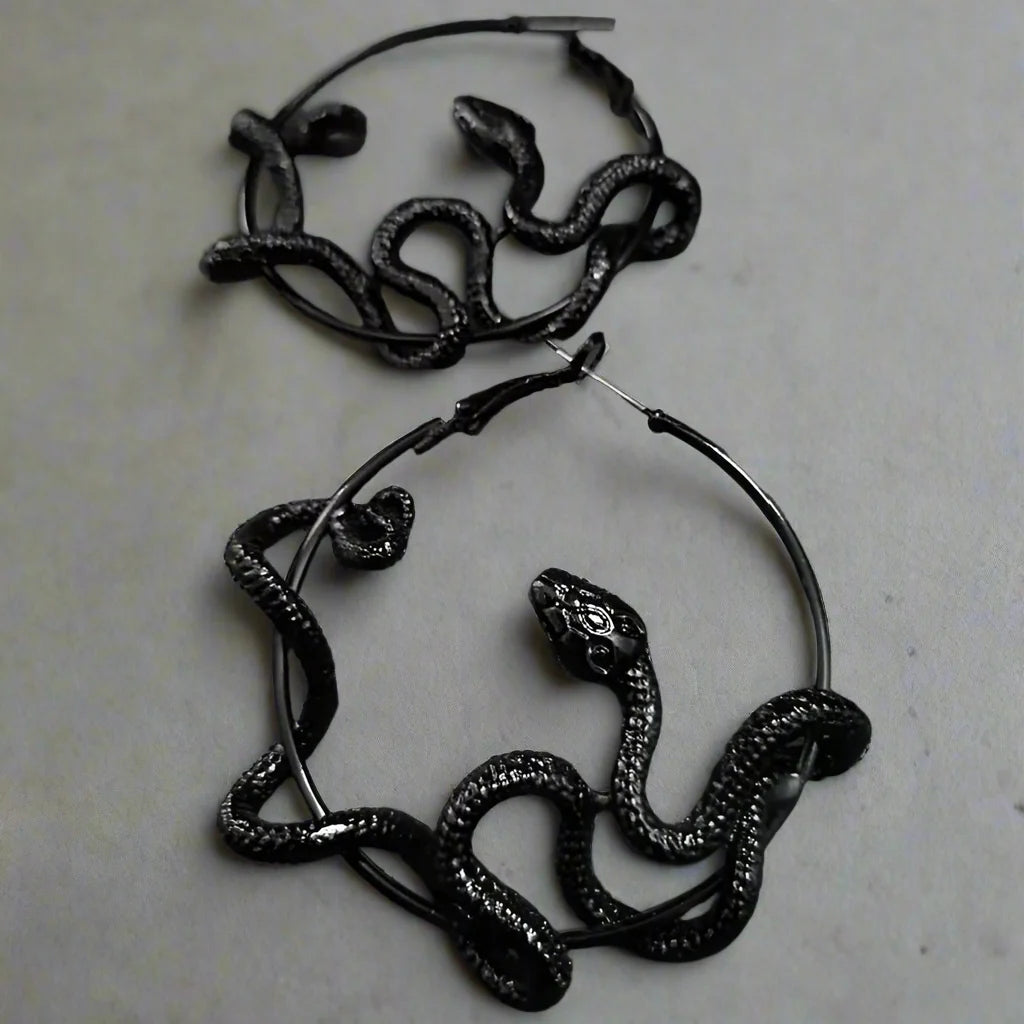 Snake Hoop Earrings | earrings | Wiccan Center
