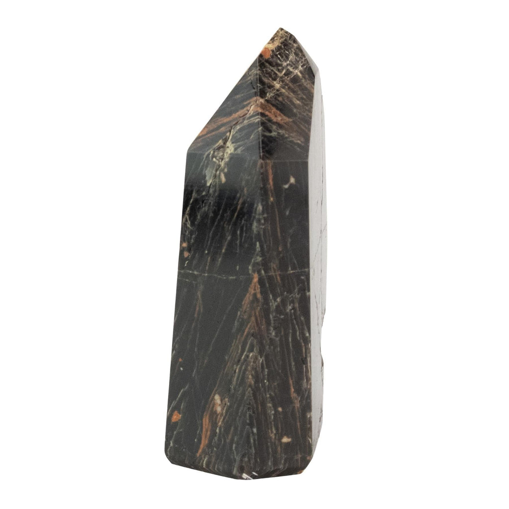 Black Tourmaline with Hematite Polished Point | | Wiccan Center