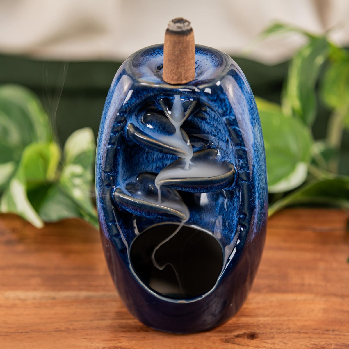 Blue Backflow Ceramic Burner | Incense Holders | Wiccan Center