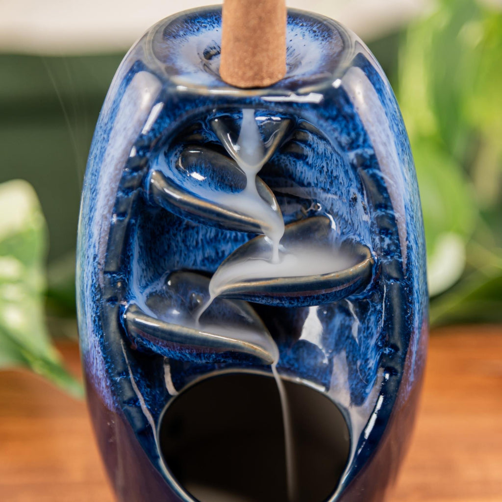 Blue Backflow Ceramic Burner | Incense Holders | Wiccan Center