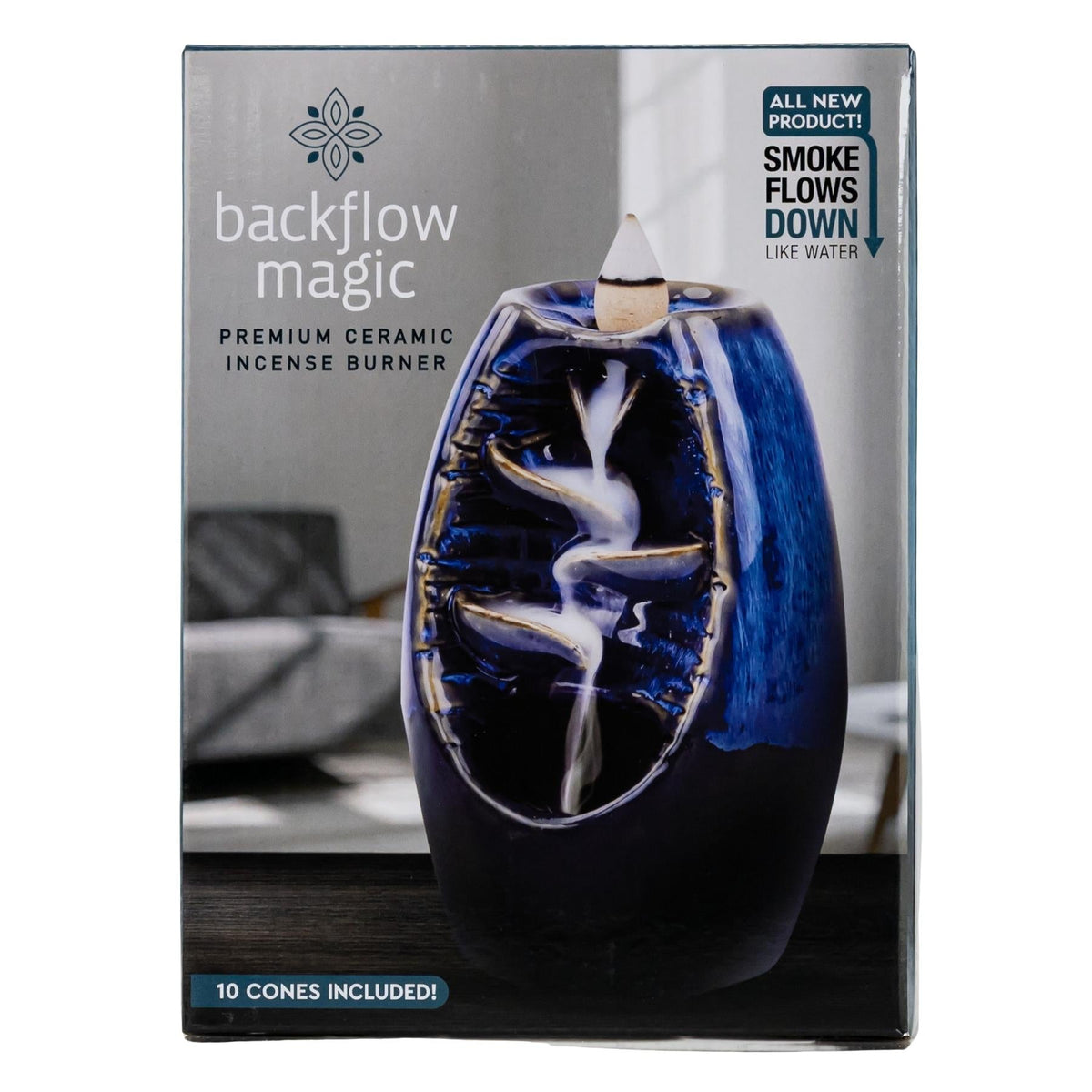 Blue Backflow Ceramic Burner | Incense Holders | Wiccan Center
