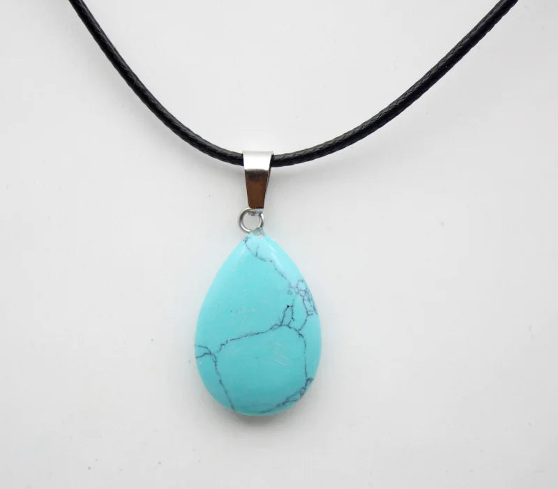 Crystal Teardrop Pendant Necklace | necklace | Wiccan Center