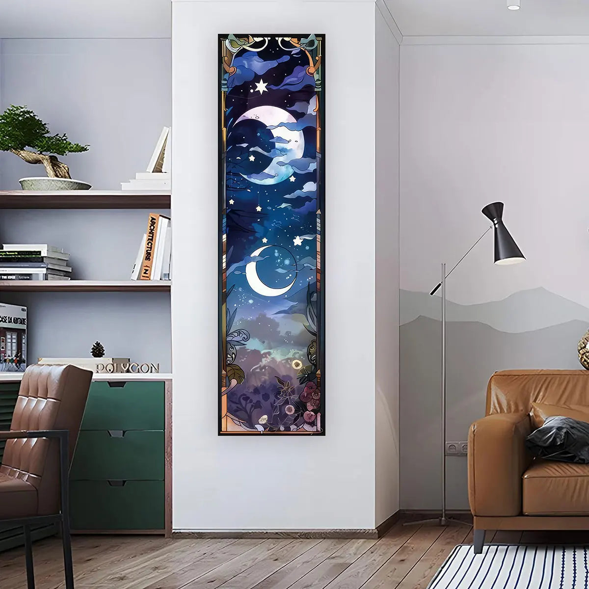 Witchy Sun & Moon Banner Tapestry | home decor | Wiccan Center