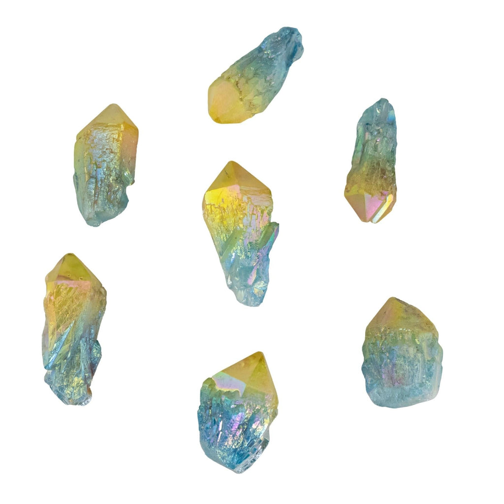 Blue & Yellow Aura Quartz Point 1lb | | Wiccan Center