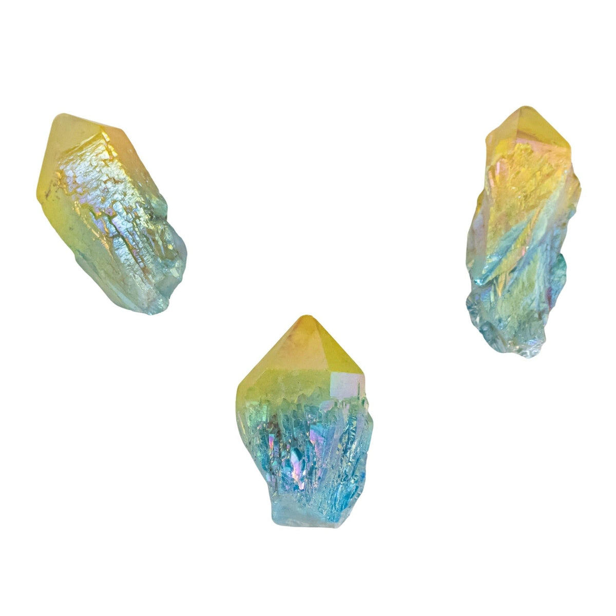 Blue & Yellow Aura Quartz Point 1lb | | Wiccan Center