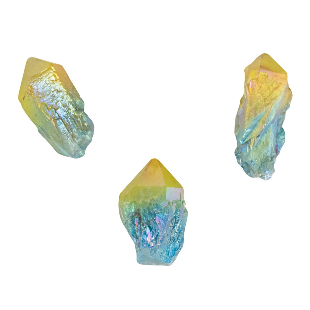 Blue & Yellow Aura Quartz Point | | Wiccan Center