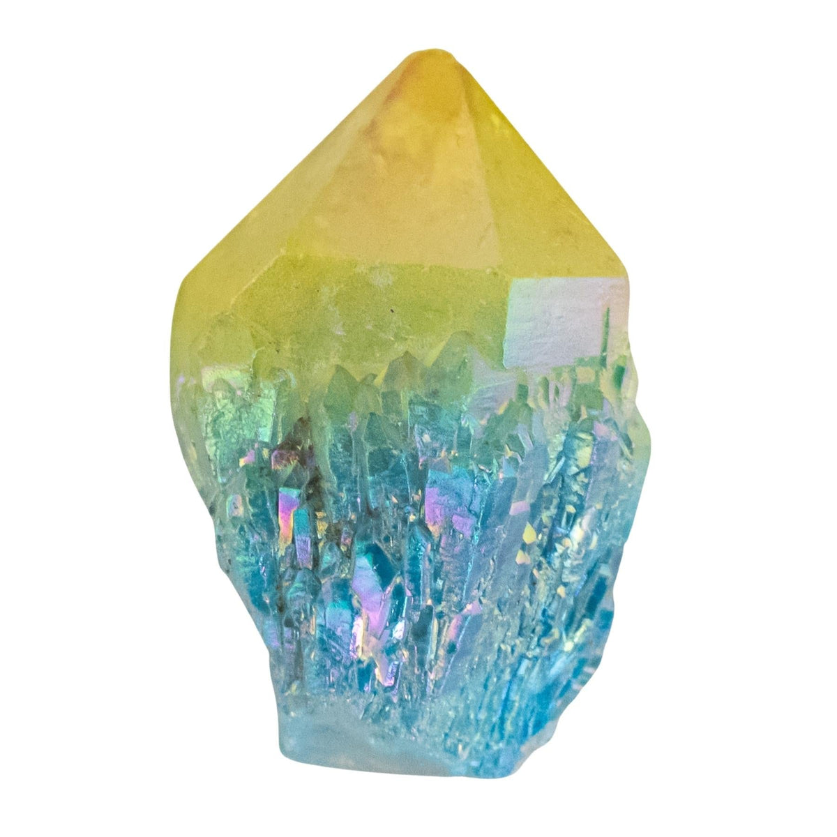 Blue & Yellow Aura Quartz Point | | Wiccan Center