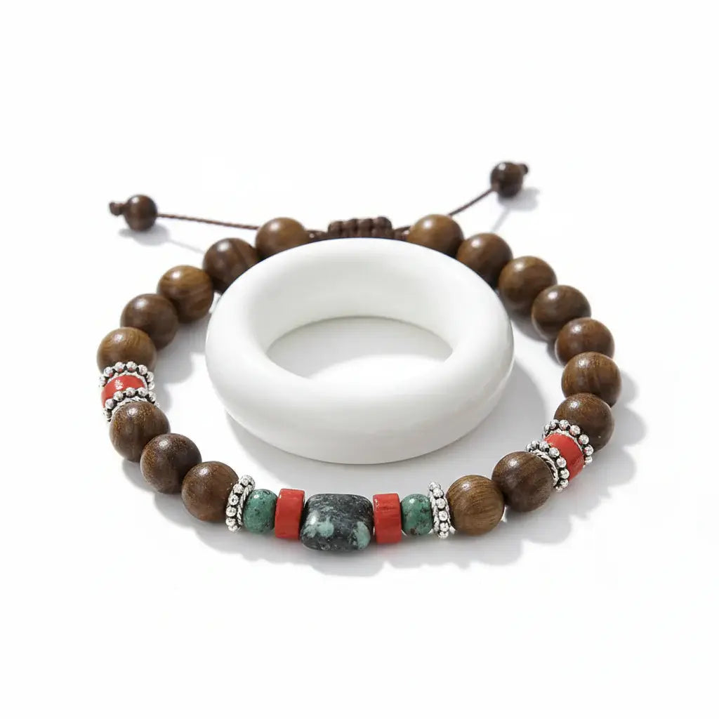 Bodhi Wood Tiger Eye Bracelet For Men