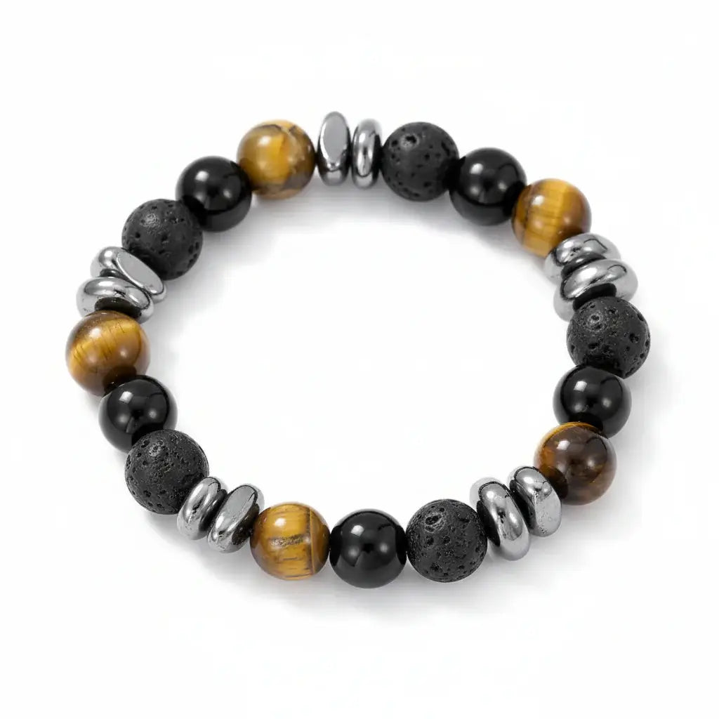Bodhi Wood Tiger Eye Bracelet For Men