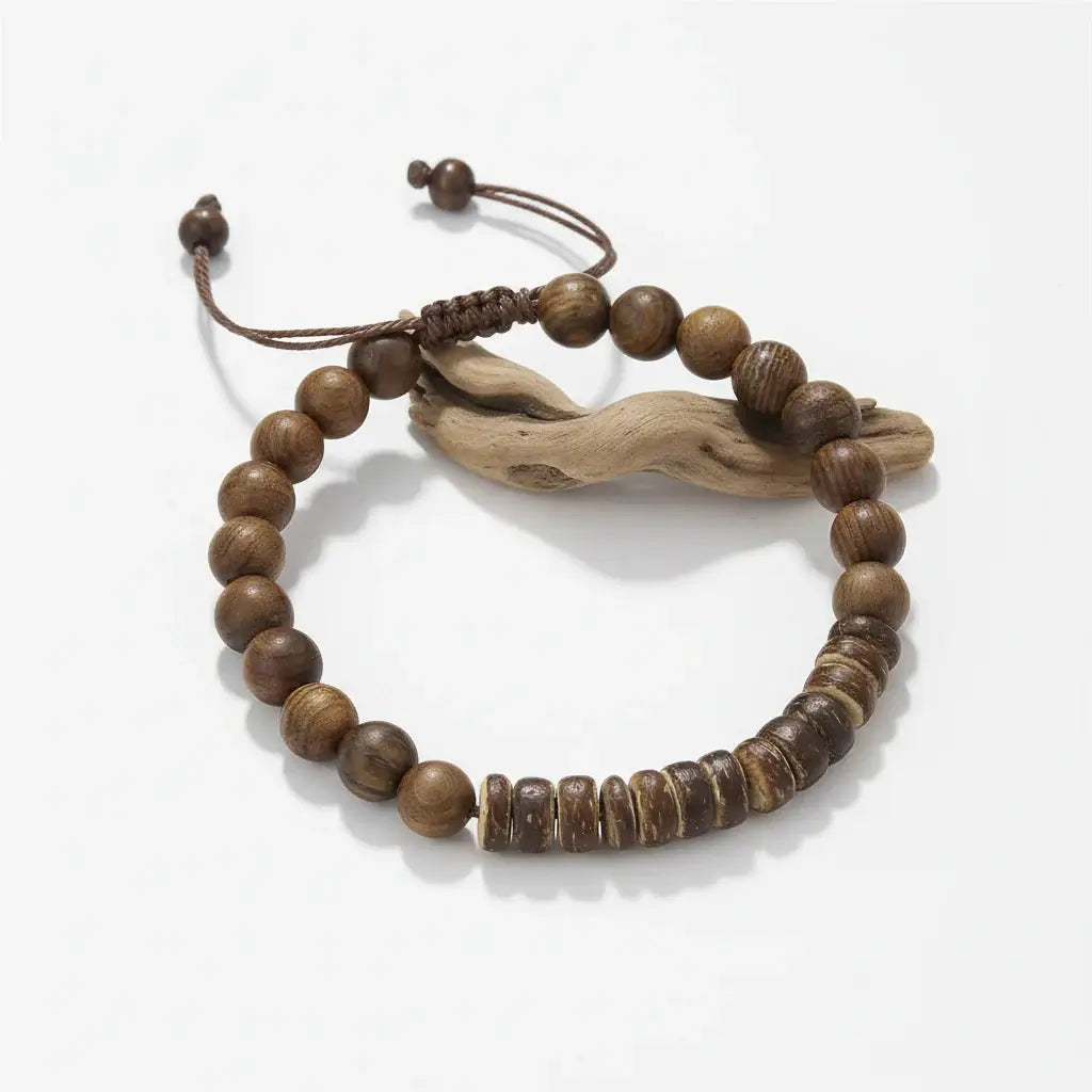 Bodhi Wood Tiger Eye Bracelet For Men