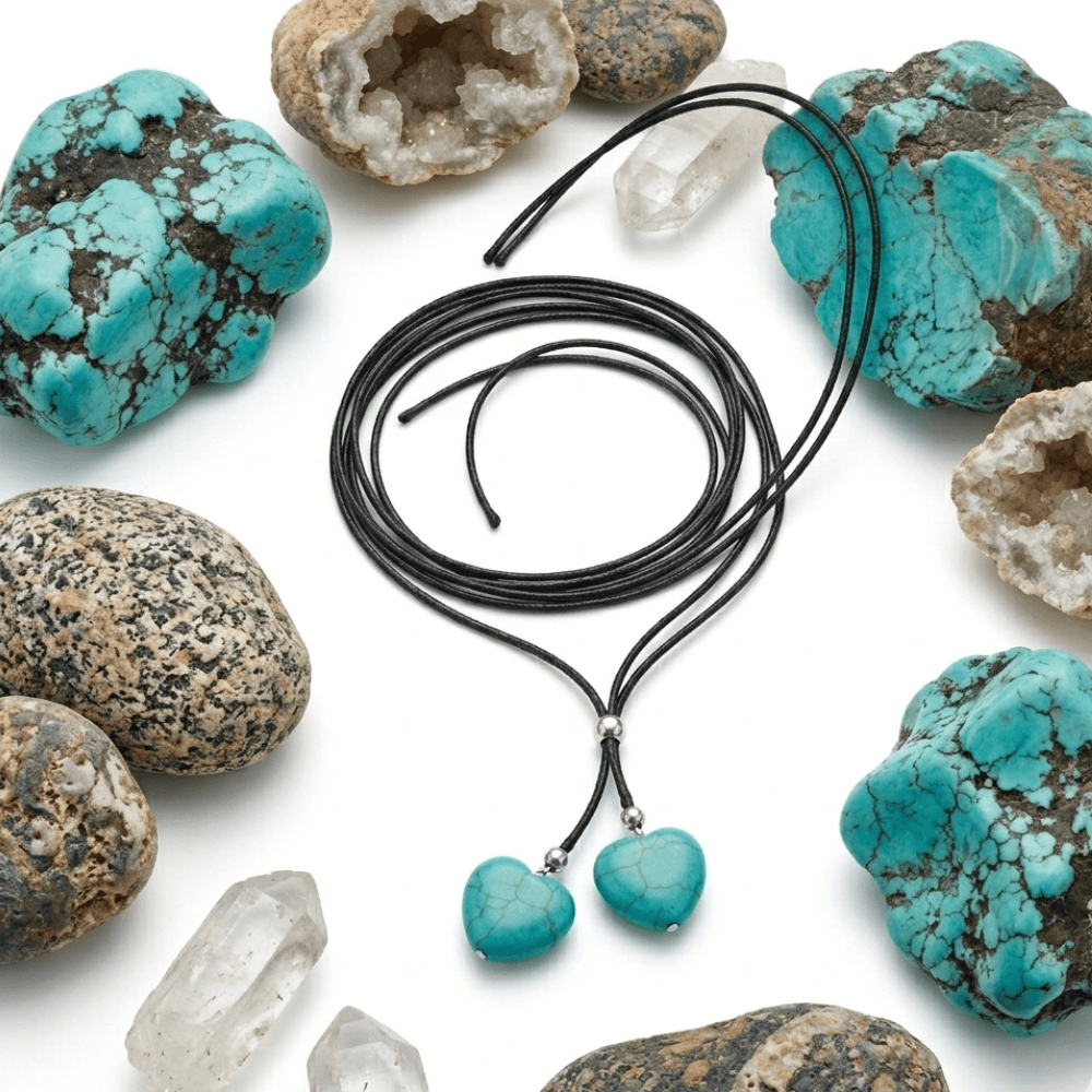Boho Turquoise Double Layer necklace Rope Necklace for Women