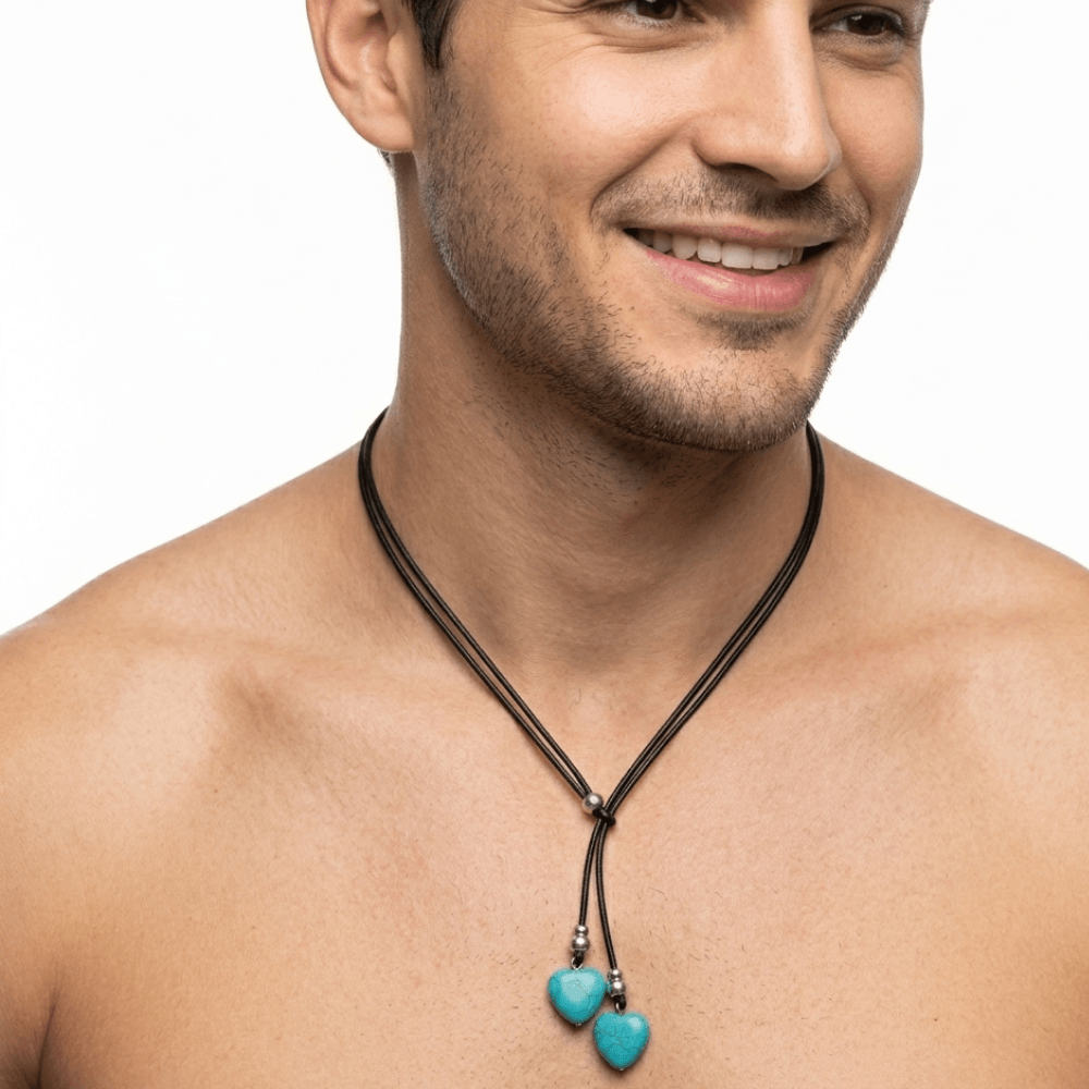 Boho Turquoise Double Layer necklace Rope Necklace for Women