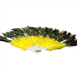 ABANICO DE PLUMAS AMARILLO / YELLOW FEATHERS FAN | MICELANIAS | Wiccan Center