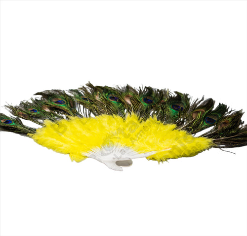 ABANICO DE PLUMAS AMARILLO / YELLOW FEATHERS FAN | MICELANIAS | Wiccan Center