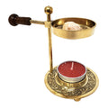 Brass Resin Burner with Wooden Knob | Incense Burner | Wiccan Center