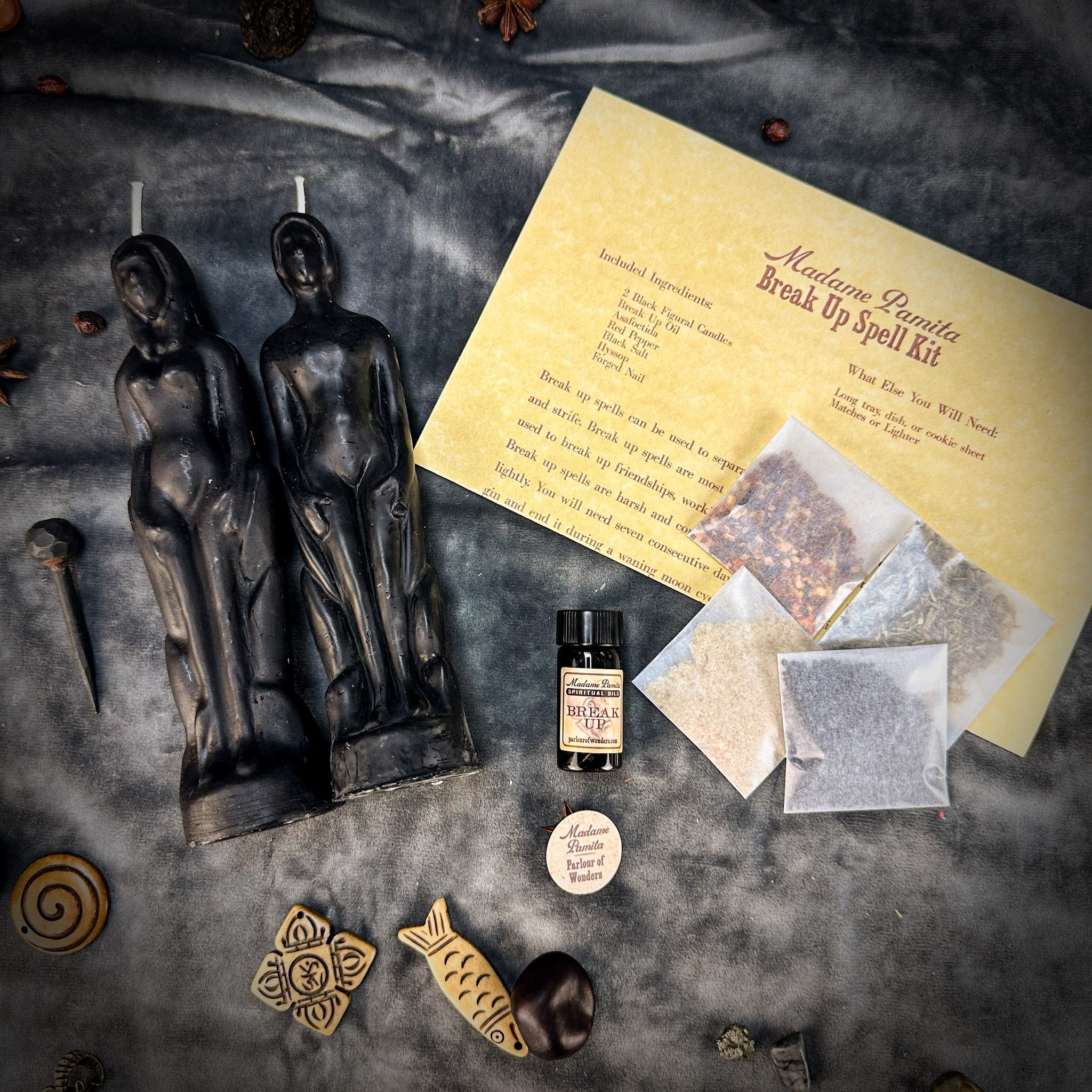 Break Up Candle Spell Kit - Human/Female - End Relationships & Partnerships | Candle Spell Kit | Wiccan Center