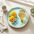Blue Round Mango Wood Platter