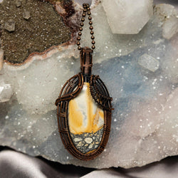 Brecciated Jasper Crystal Copper Wire Wrap Pendant Earthy | Wire Wraps | Wiccan Center