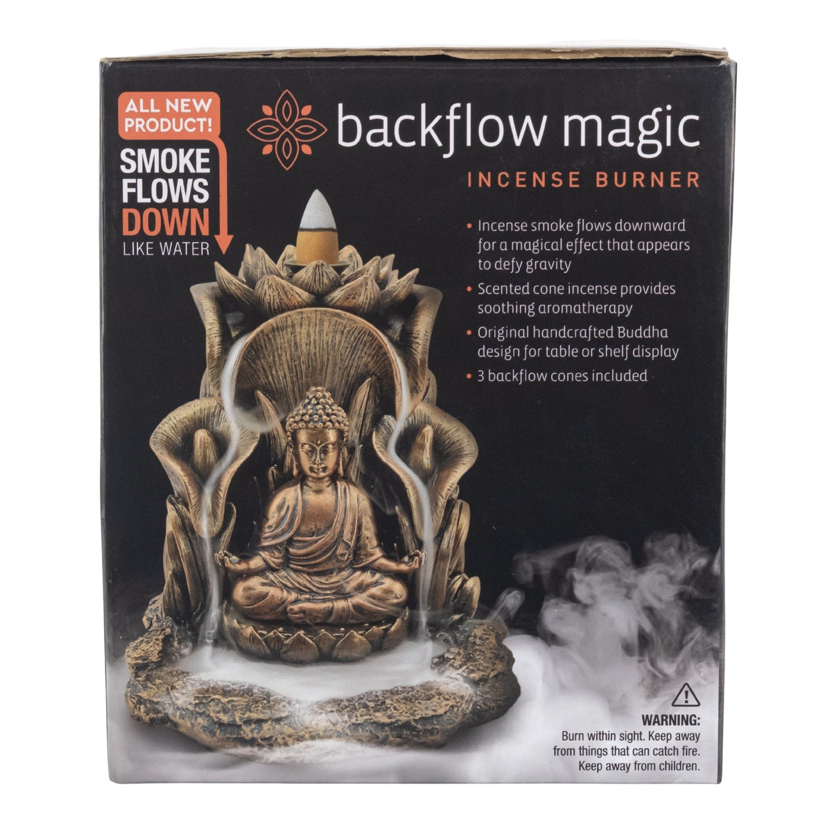 Bronze Buddha Backflow Incense Burner | Incense | Wiccan Center