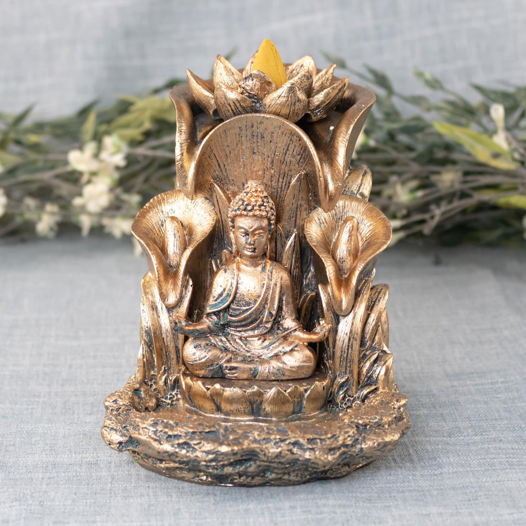 Bronze Buddha Backflow Incense Burner | Incense | Wiccan Center