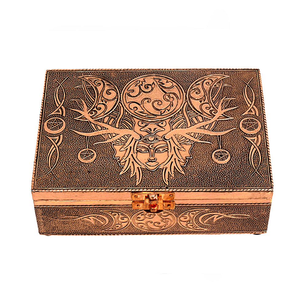 Elen Wild Goddess Bronze Metal Box | Metal Box | Wiccan Center