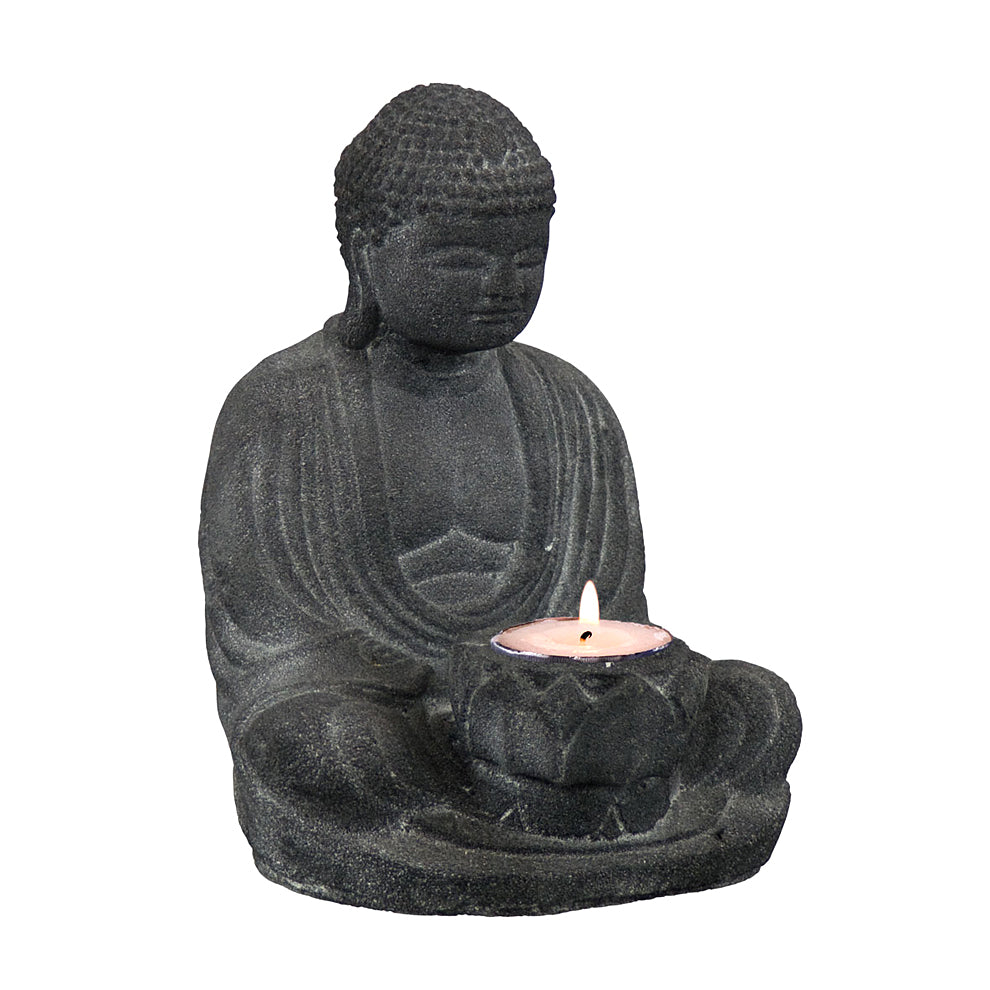 Buddha Volcanic Stone T-light Holder | Candle Holder | Wiccan Center