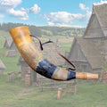 Buffalo Horn Carved Viking Blowing Horn – Style #4 The Witches Sage LLC