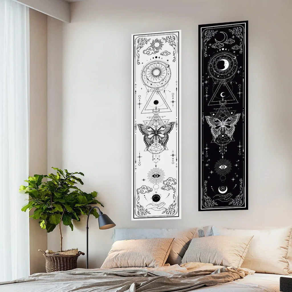Witchy Sun & Moon Banner Tapestry | home decor | Wiccan Center