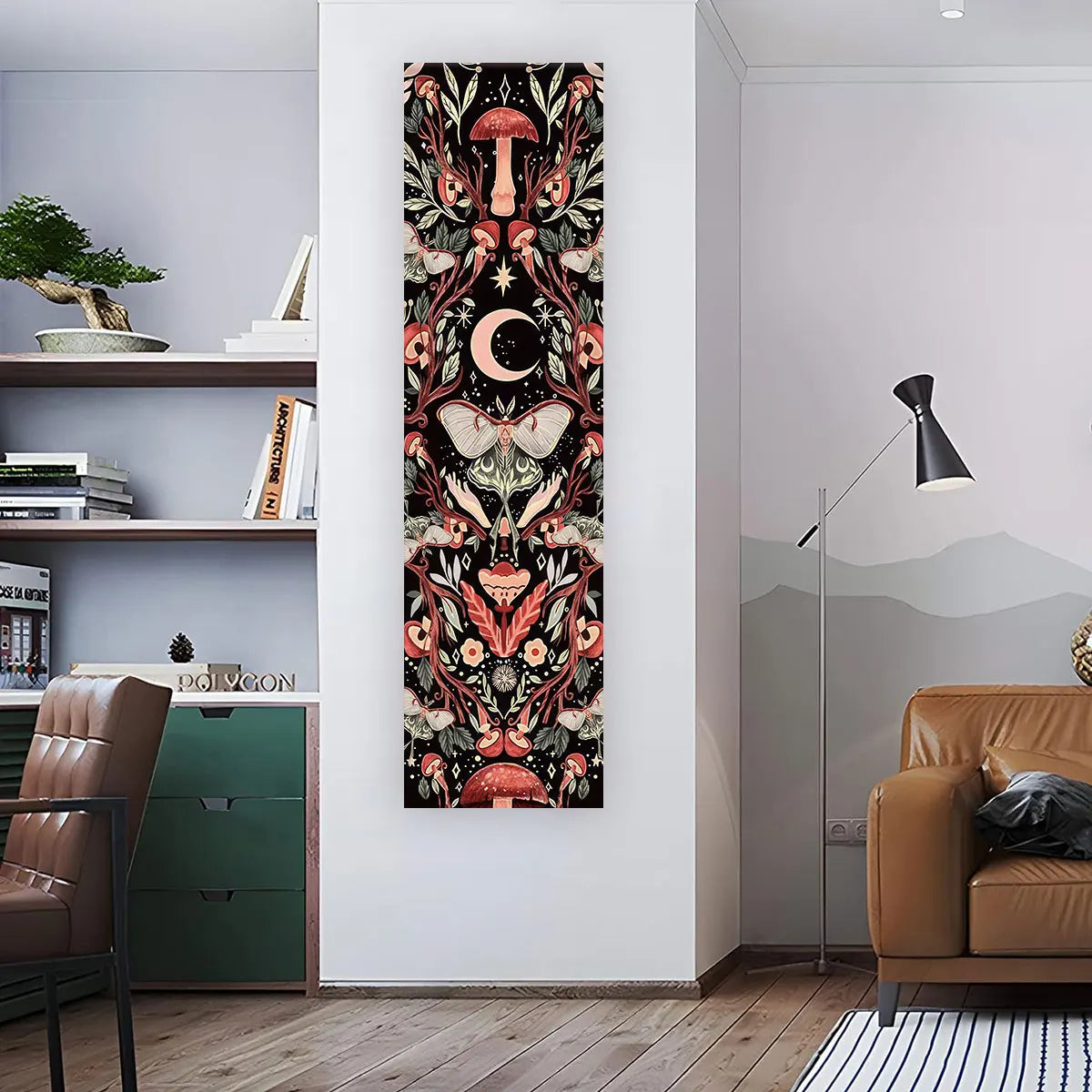 Witchy Sun & Moon Banner Tapestry | home decor | Wiccan Center