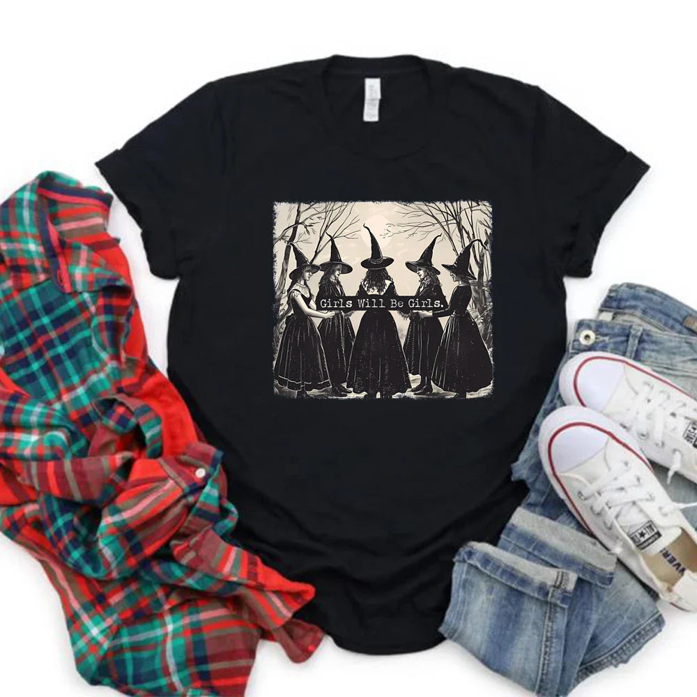 Girls Will Be Girls Witch T-Shirts | T-Shirt | Wiccan Center