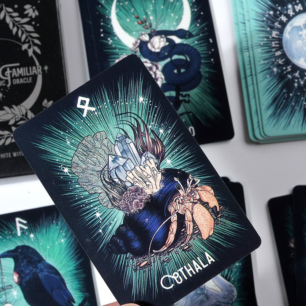 The Witch's Familiar Runic Oracle Cards | oracle deck | Wiccan Center