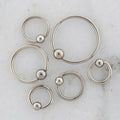 14G Steel Hand Polished Captive Bead Rings | Body Jewelry | Wiccan Center