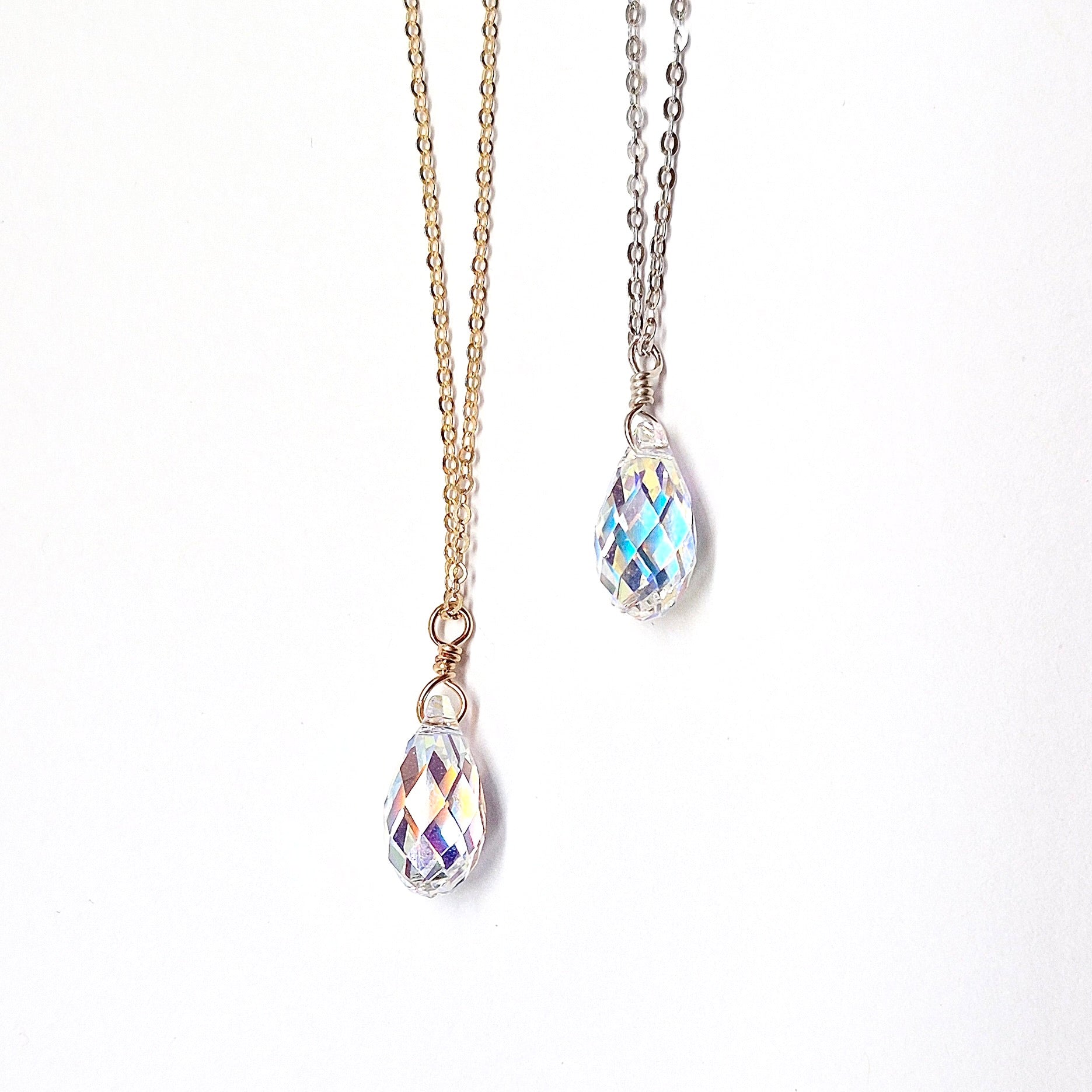 Swarovski Crystal Droplet Necklace with Swarovski Clasp