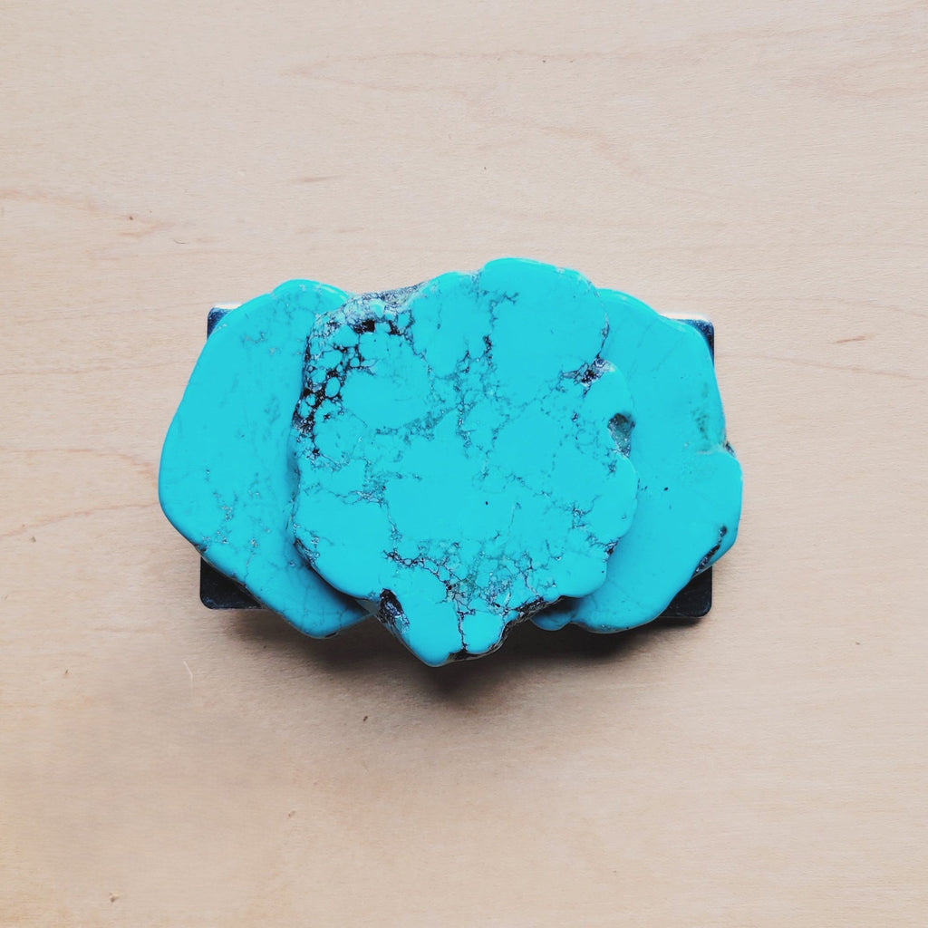 Triple Turquoise Slab Belt Buckle 906s | Belt Buckle | Wiccan Center