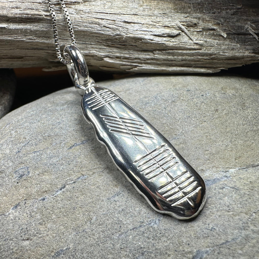 Gaelic Ireland Ogham Necklace - Made in Ireland | Pendant | Wiccan Center