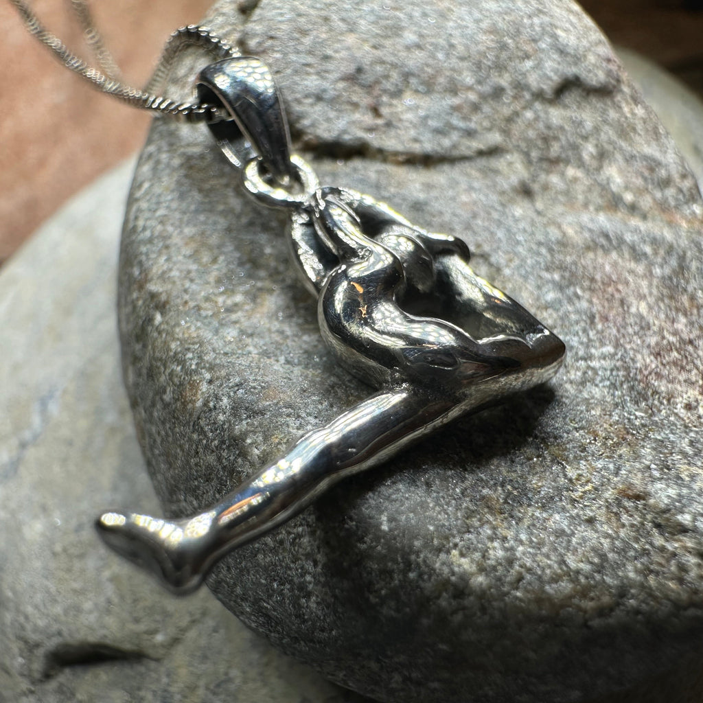 Yoga Pose Silver Necklace in Sterling Silver | Pendant | Wiccan Center