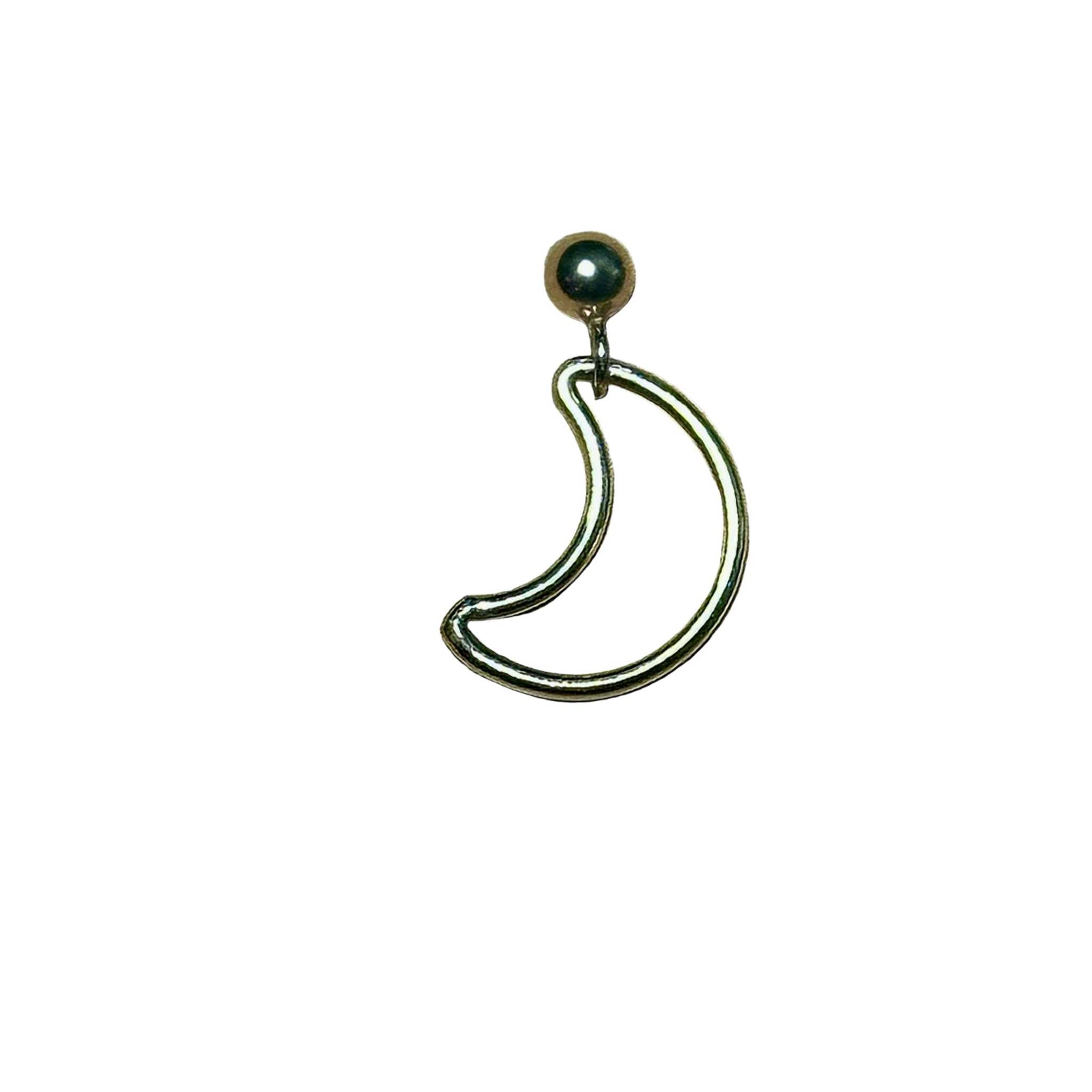Crescent Moon Dangle Bertoni Earrings - Gold Filled Sterling Silver | Jewelry | Wiccan Center