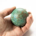 Verdigris Copper Orb with Green Forced Patina - 2.25" Sphere - 1.75 lb | Paperweights | Wiccan Center