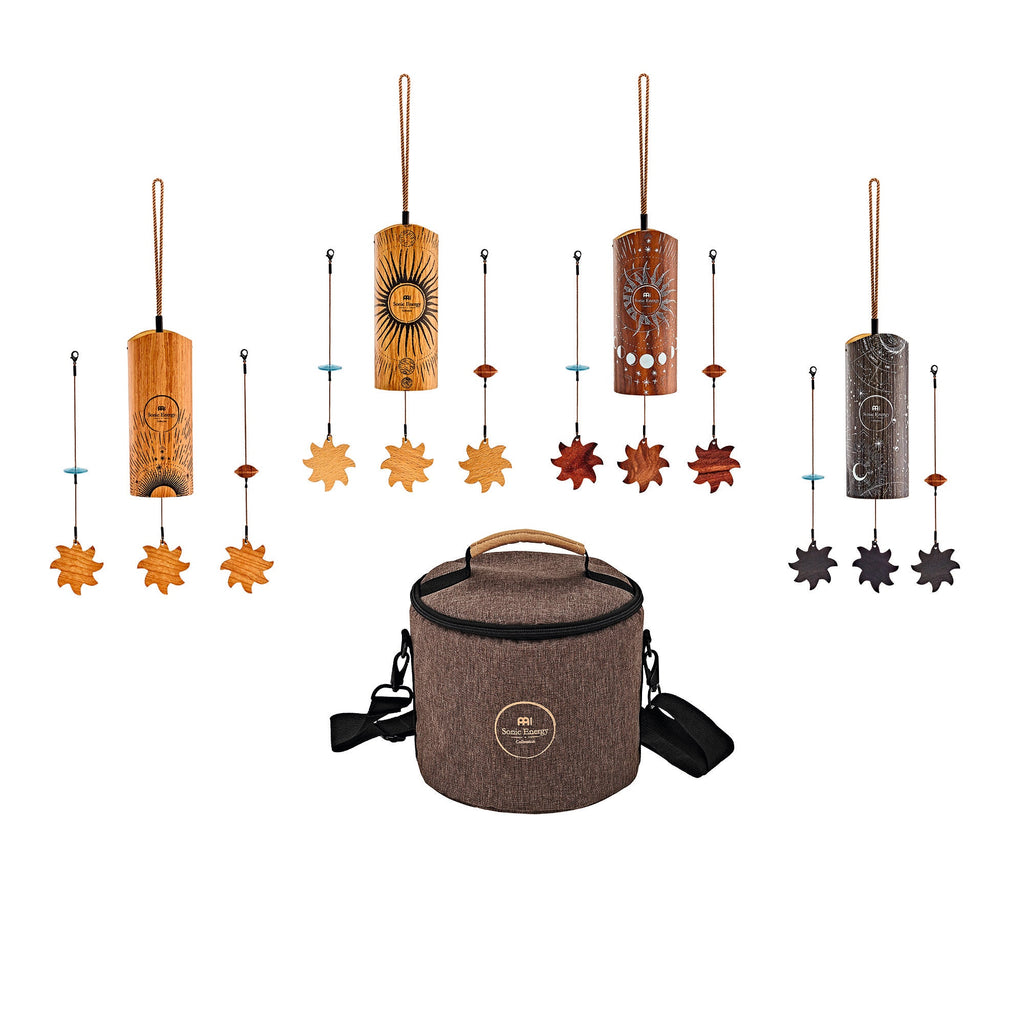 4-Piece Cosmic Bamboo Chime Set with Carrying Bag | | Wiccan Center