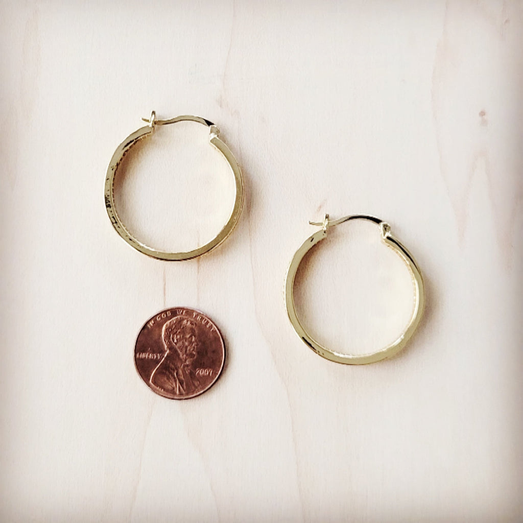 Dazzling Pave-Set Gold Hoop Earrings 219cl