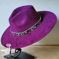 **Boho Western Felt Hat w/ Choice of Hatband- Plum 990b | Hat | Wiccan Center