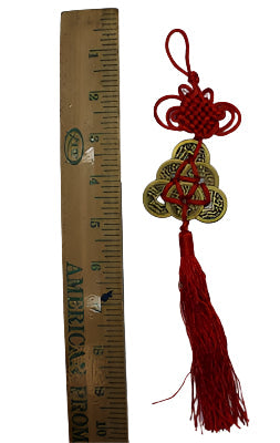 Mystic Knot w/ 3 coins 10" Model CD0045 (Bronze) | MICELANIAS | Wiccan Center